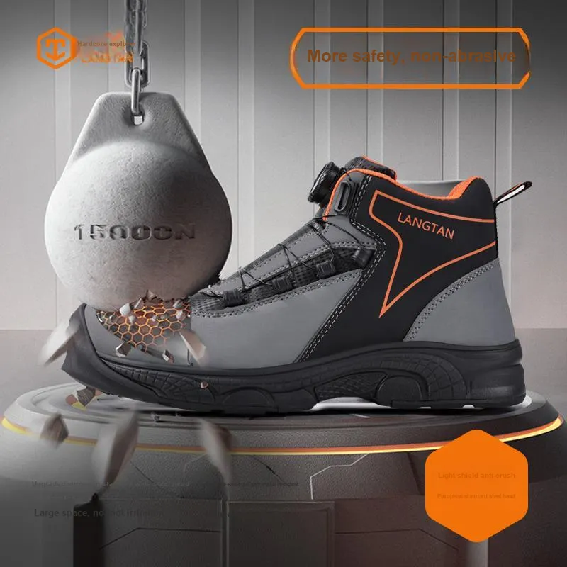 Wolf Detective Wear Resistant Impact Resistant Lightweight High Top Outdoor Shoes Unisex-4