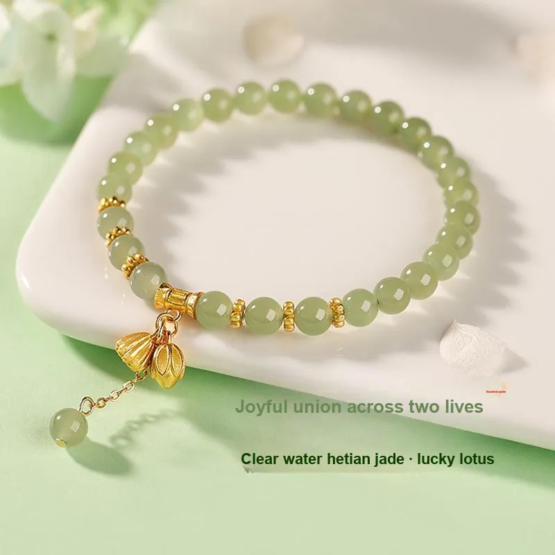 Baozhi Hetian Jade Bracelets Green Jade Unisex-1