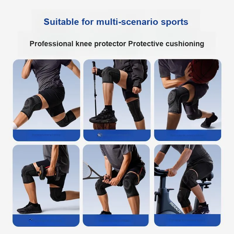 MERACH Knee Pads Polyester Elastane Running Mountaineering Hiking Volleyball Tennis Soccer Basketball Unisex-4