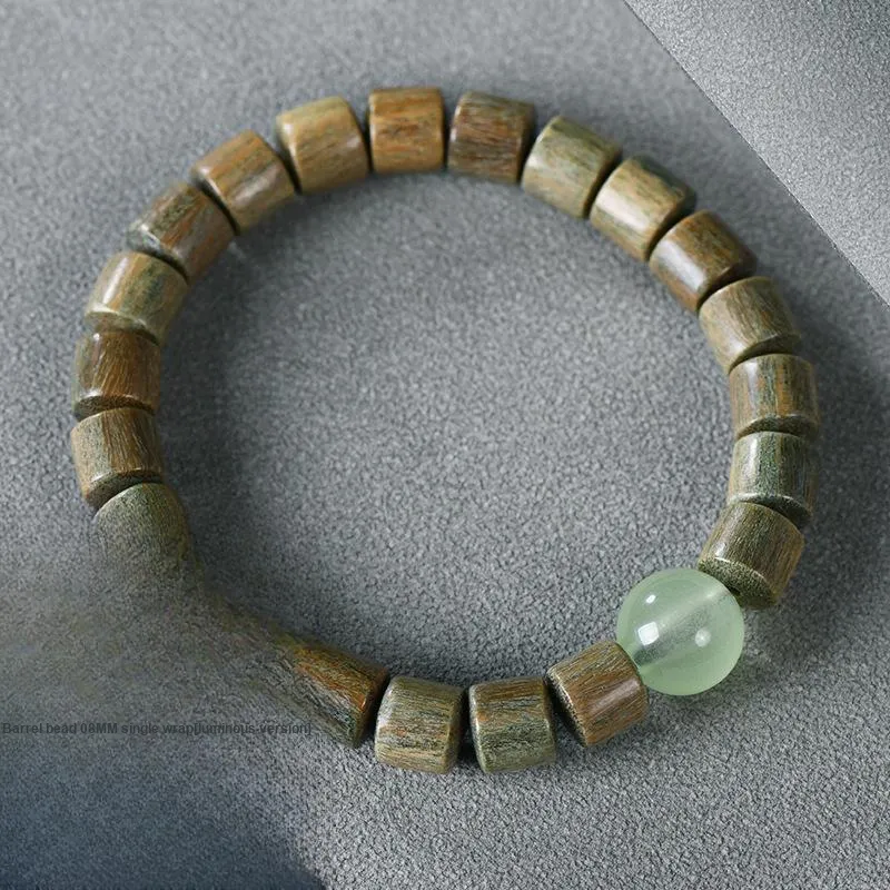 CHENTANMUZUO Green Sandalwood Bracelets Unisex-2