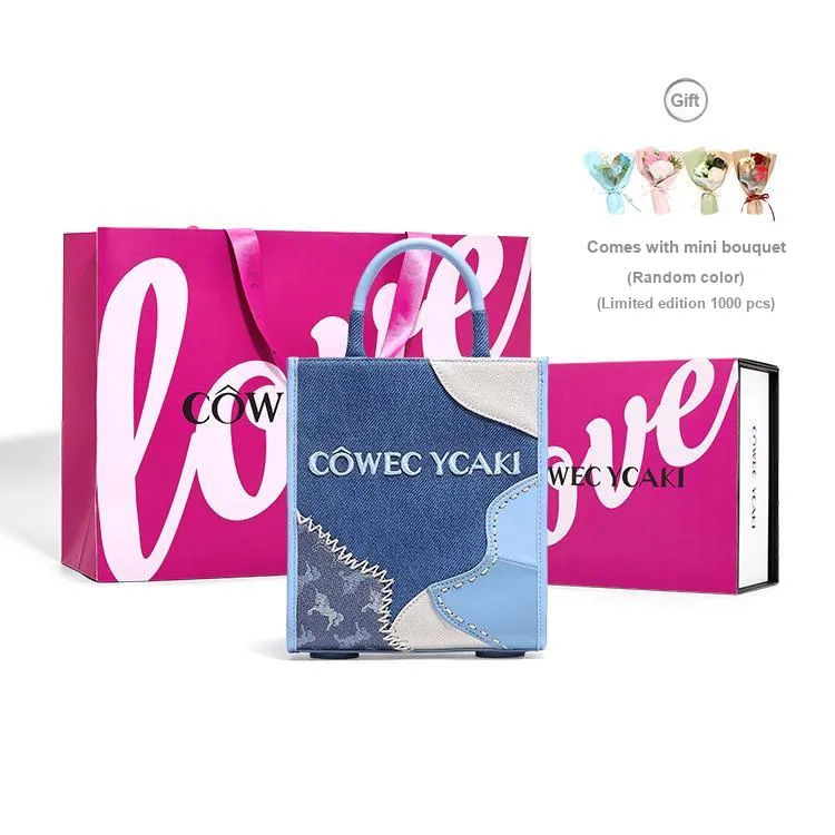 COWEC YCAKI Handbags Reborn Denim Blue-6