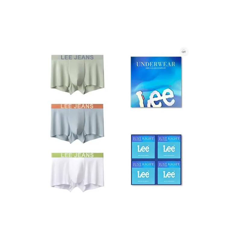 Lee 60 Pcs Tencel Modal Fabric 7A Antibacterial Mulberry Silk Gusset Men's 3 Pack Gift Box Set-1