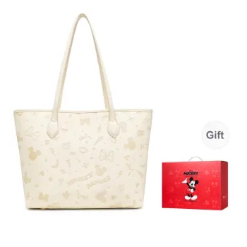 MESUCA Disney, Collaboration Disney Collection PU Shoulder Bag Tote Regular Women's Ecru/Pink