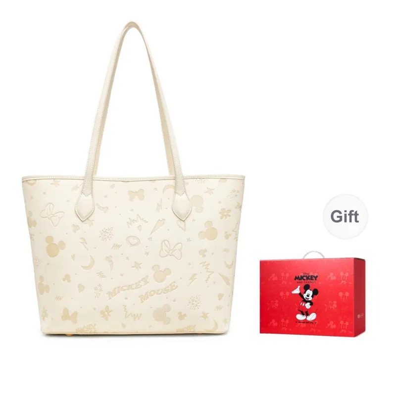 MESUCA Disney, Collaboration Disney Collection PU Shoulder Bag Tote Regular Women's Ecru/Pink-0