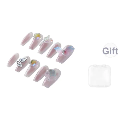 Song Biography Розовый Градиентный 3D-эффект Бабочка Осветляющий Nail Art 25 мм Средний LADDER