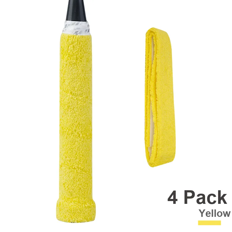 P.R IND Badminton Grip Tape Yellow Cotton Thickened-3