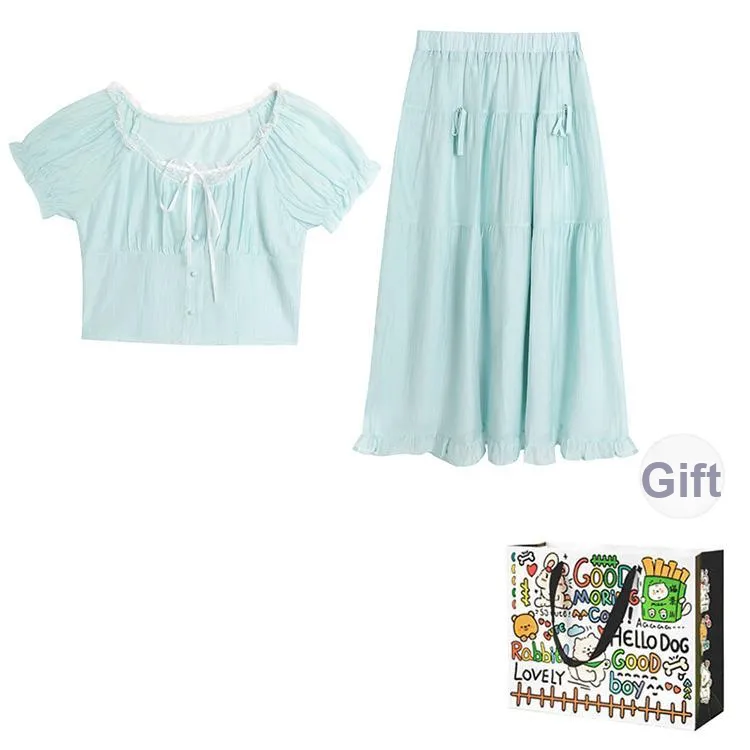 DEDY Two Piece Skirt Sets Women's-0