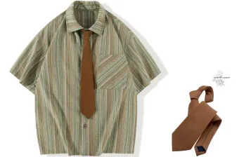 ARTSMAN Shirt Short Sleeved Tie Coat Unisex