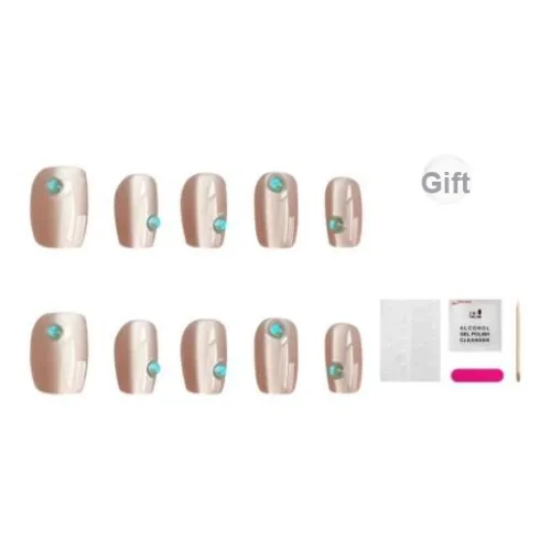 JIABITU False Nail Полировки Короткий LADDER Смешанный цвет Градиент Однотонный 14мм