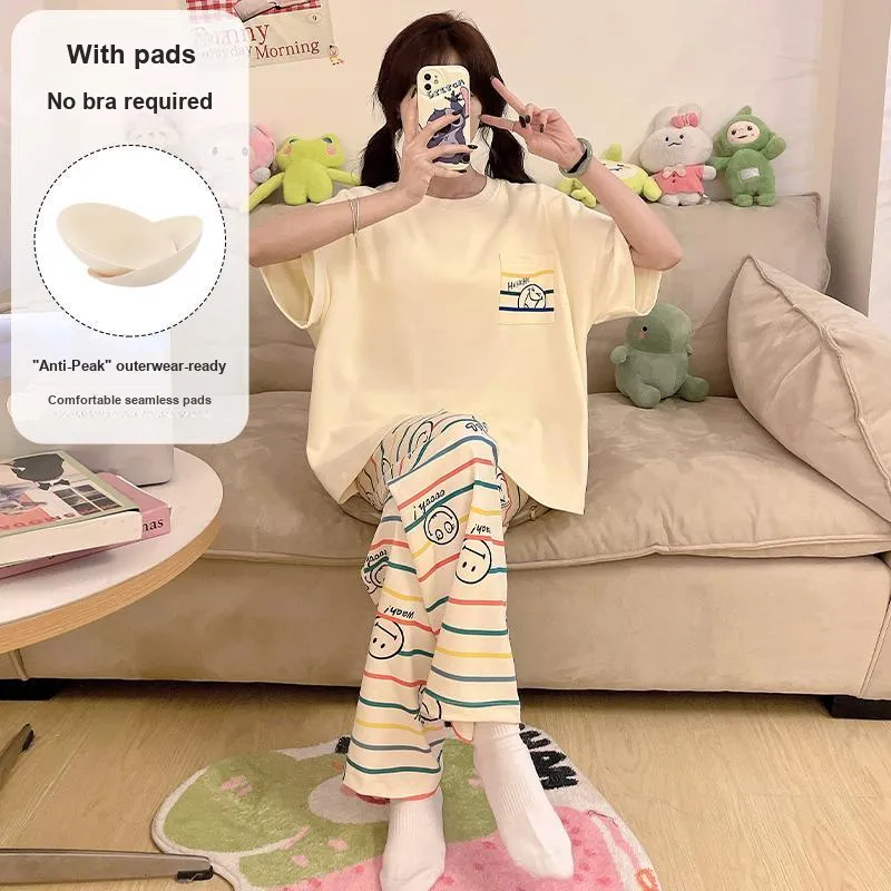 XIAFENYAN Pajama Set Women's Yellow-2