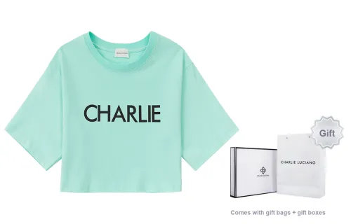 Charlie Luciano Crop Tops Women's Mint Green Gift Box Sets