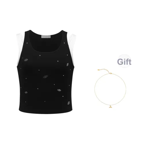 Three Quarters Майка Женская Черная