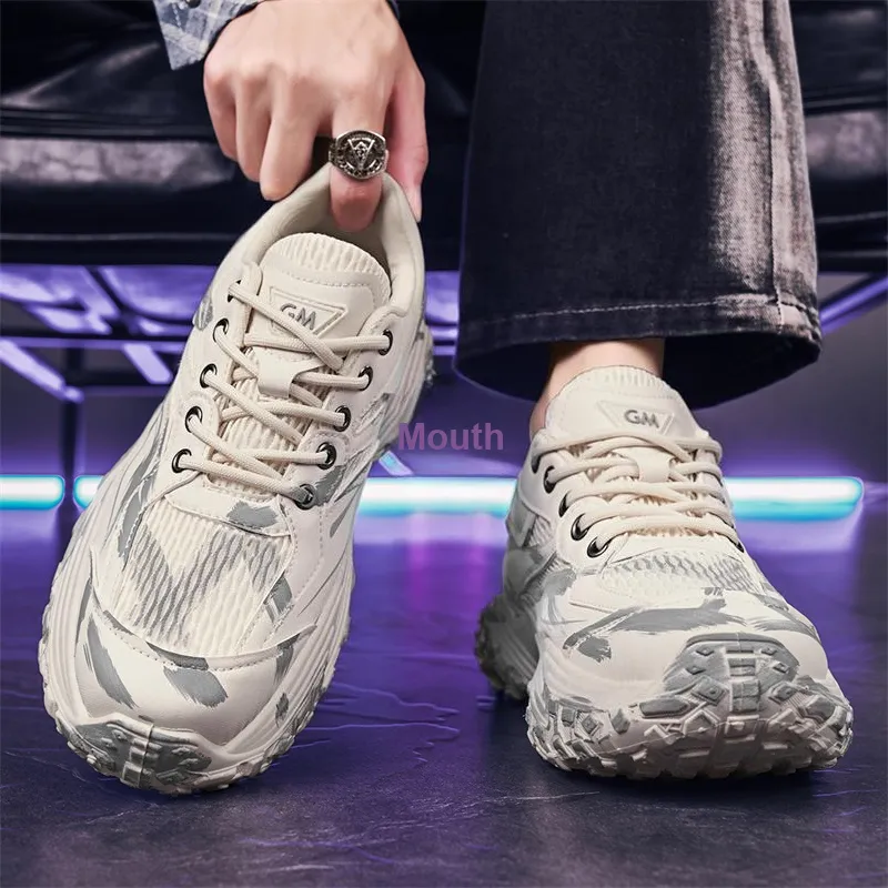 M.M Party Anti Slip Wear Resistant Low Top Chunky Sneakers Men-22
