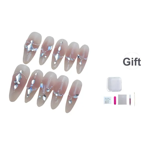 A Few More Cute Ледяной Прозрачный Coquette Style False Nail Миндальный Розовый Blush Стойка Flashing