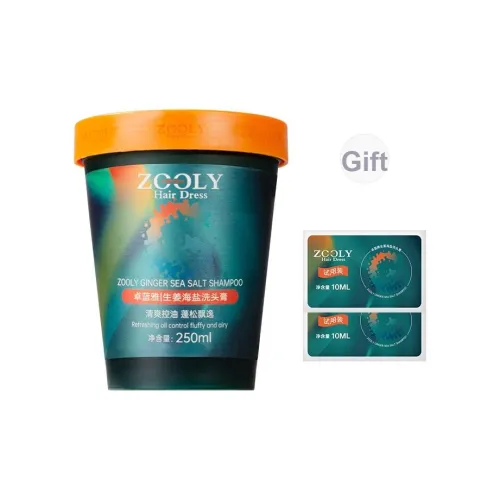 ZOOLY Имбирный Морская соль Шампунь 250 мл Консервированный Контроль жирности Увеличивающий Освежающий Летний Мужской Женский Все Шампунь