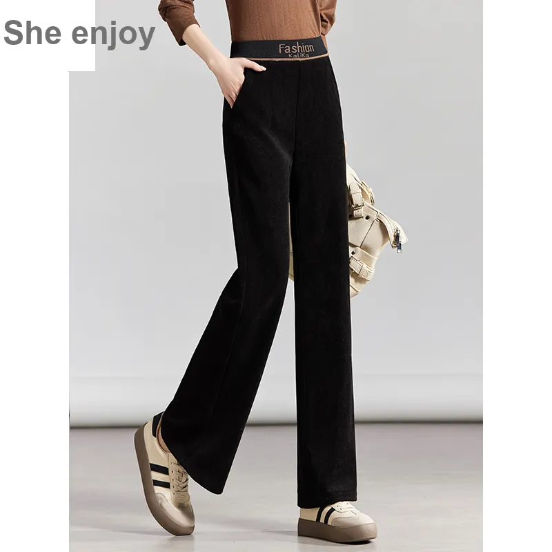 She Enjoys Casual Pants Women's Black-8