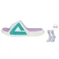 Ivory/Purple+Lake Blue Basketball Socks
