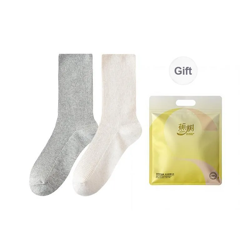 Jiaoshu Mid Calf Socks Women's Shopping Bag Included-3