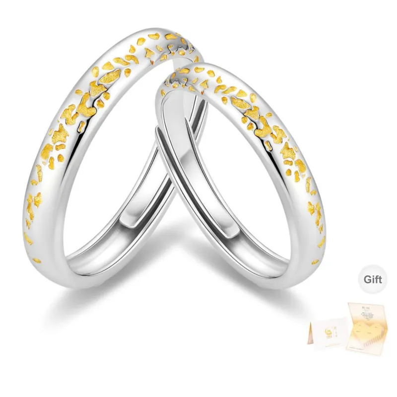 ZSY 925 Sterling Silver Forever Love Ring Couple Rings Men's-3