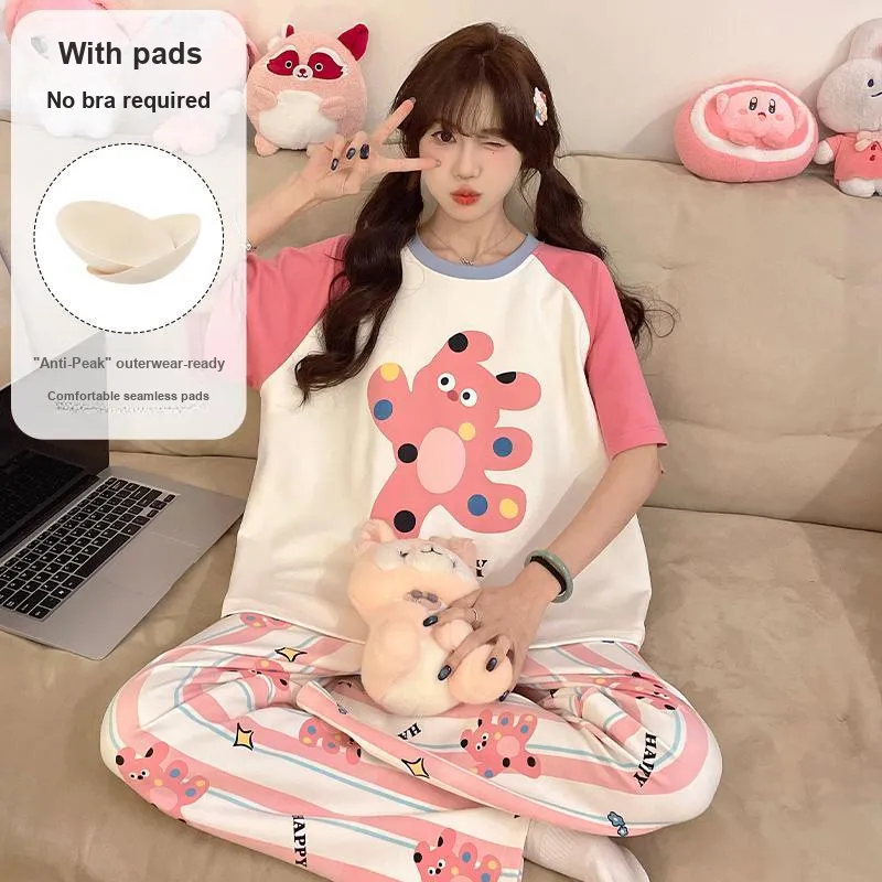 XIAFENYAN Pajama Set Women's Pink-3