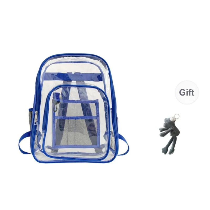 KAMLUI PVC Polyvinyl Chloride Backpack Unisex Gray/Black/Pink/Purple/Blue-15