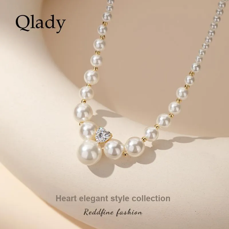 QLADY Faux Pearl Necklaces Women's-2