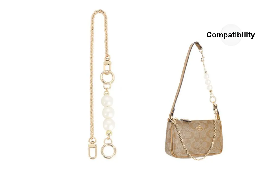 Lan Bao Fan Metal Mahjong Bag One Shoulder Shoulder Bag Decoration Accessories Bag Strap Women's Gold