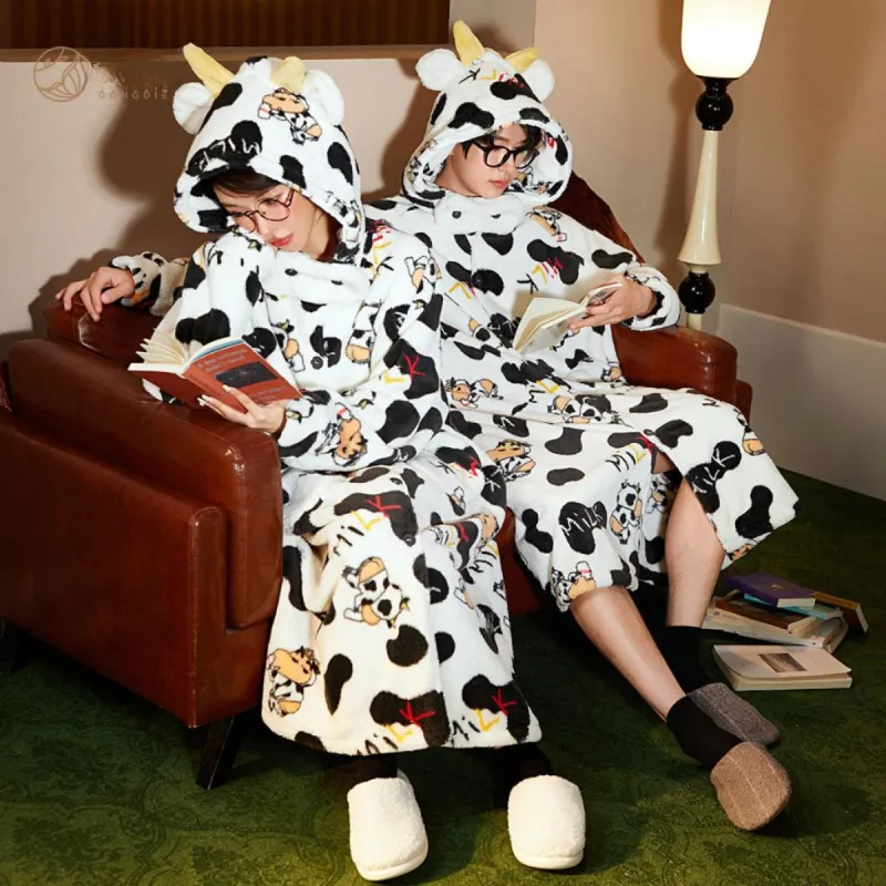 Gongdie x LABIXIAOXIN,LIANMINGKUAN Sleep Robe Unisex White-5
