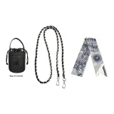 110cm Crossbody Leather Chain+Crane Scarf
