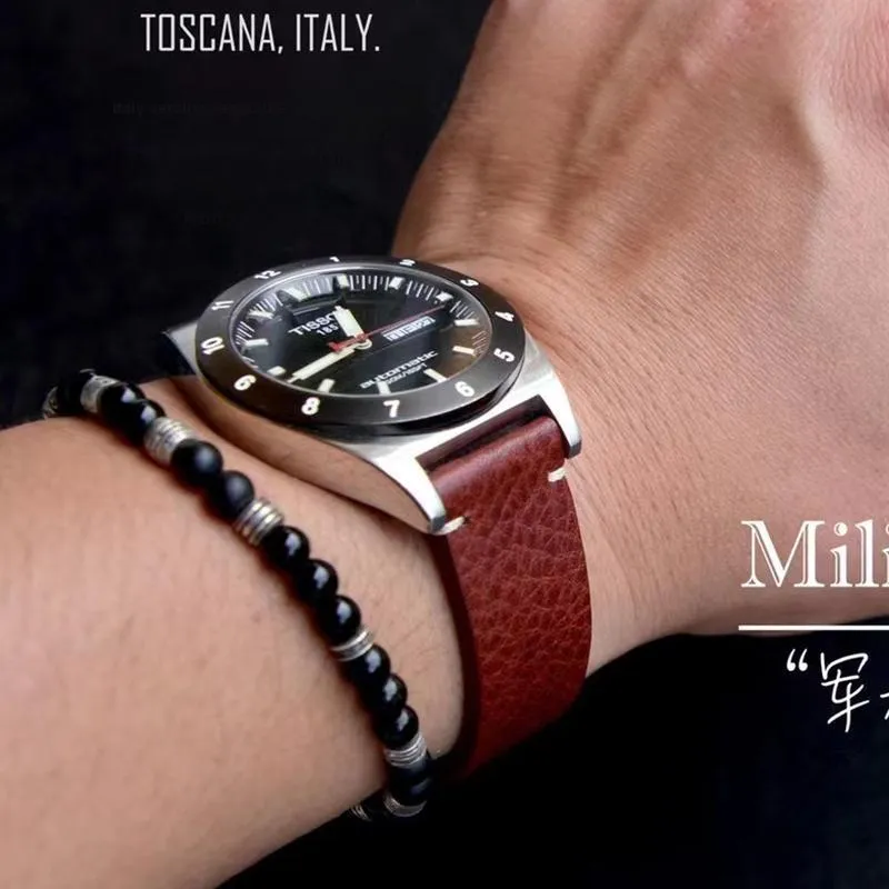 Benchmark Military Memories Collection Watch Bands IWC Applies 115/75mm Cowhide Leather Material Unisex-2