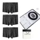 [9053 Genuine Leather Belt]Mulberry Silk Antibacterial Gusset[Letter All over Print]3 Pack Gift Box Set