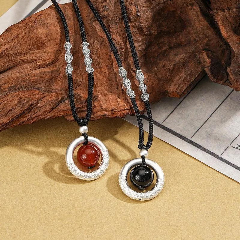JINJI Natural Agate Necklaces Unisex-2