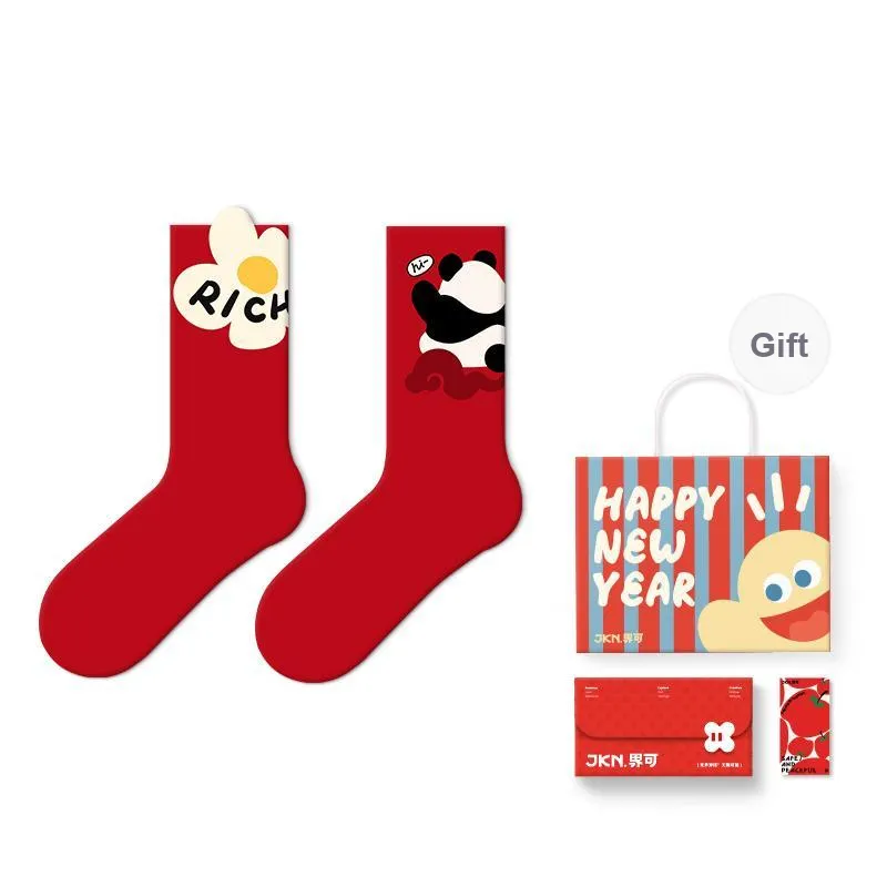 JKN Mid Calf Socks Unisex Gift Box 2 Doubles-3
