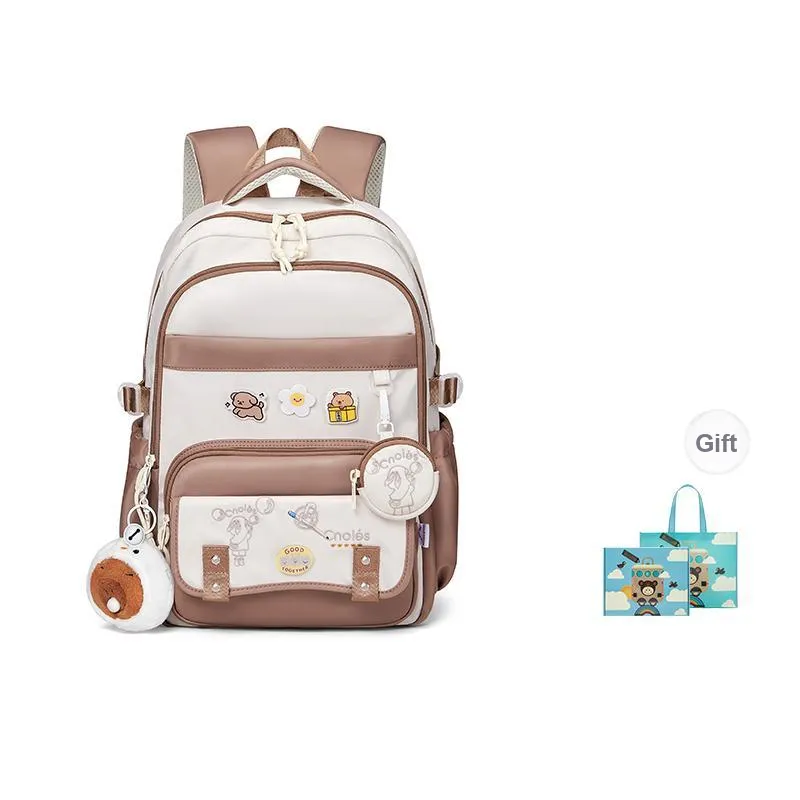 CNOLES Fabric Backpack Large Size Women's Multicolor-18