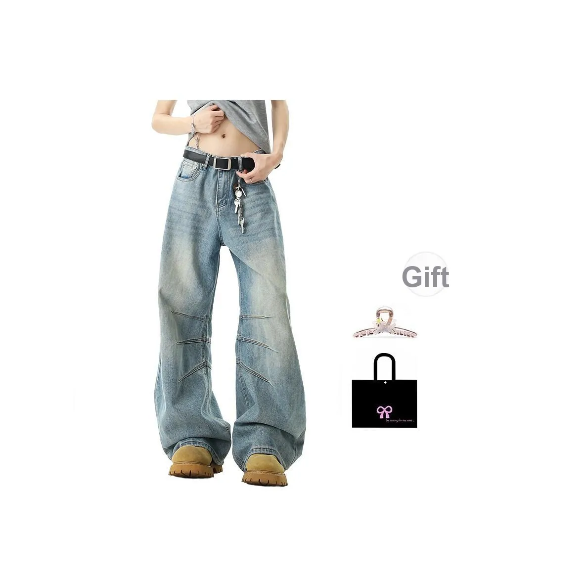 Aimilian Светло-Синие Женские Джинсы