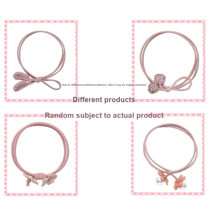 ROYALSASA Rubber Band, Acrylic Accessories Hair Tie Women's-2