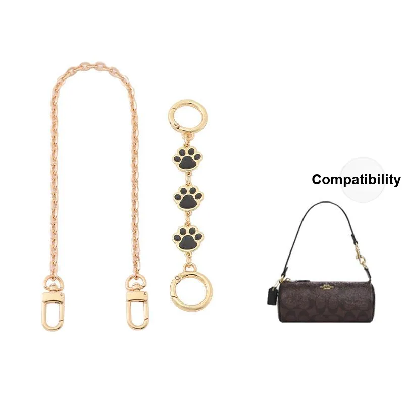 Gloya Metal Bag Accessory Women's White/Gold Tone-23