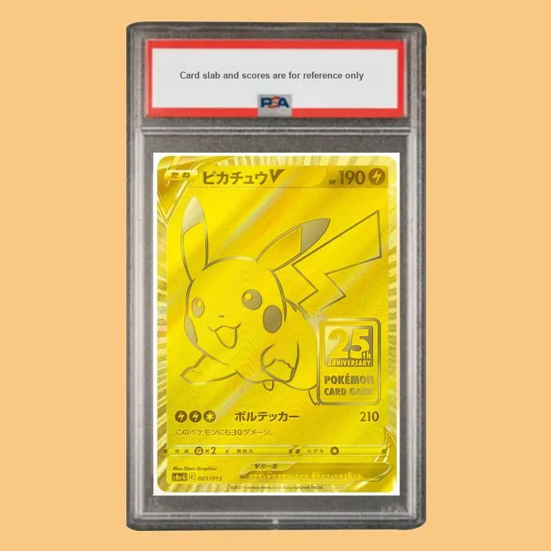 POKEMON 25th Anniversary Gold Commemorative Box, Pikachu V S8a G 001 PSA Japan Version Graded Cards 1-3