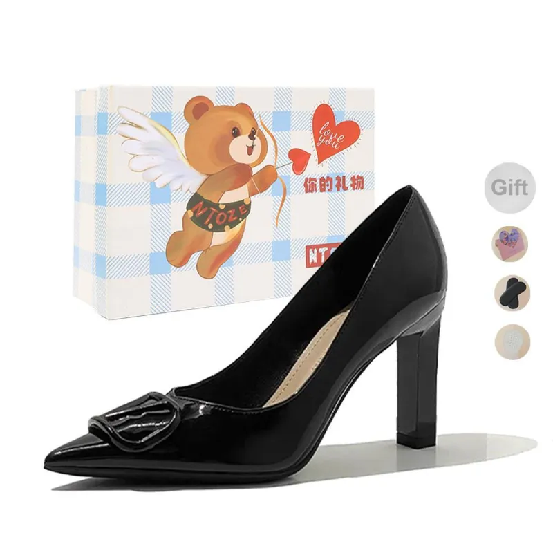 NTOZE Chunky Heel High Heels Women's-6