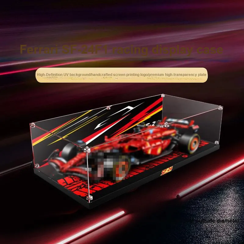 LIGHT YOUR BRICKS Compatibility LEGO 42207 Ferrari SF 24 F1 Racing Display Case Model Accessories-7