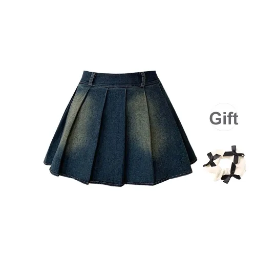 TURN UP Denim Short Skirts Women's Blue
