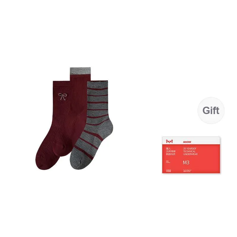 MIIOW Trend Party Series Mid-Calf Socks Women's Shopping Bag Combo Set-8
