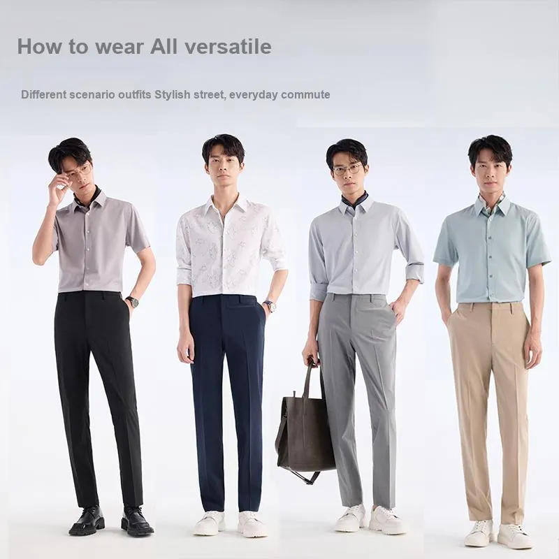 Jiumuwang Men's Pants Expert Easy to Maintain Collection SS25 Suit Trouser Men's-16