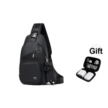 SEPTWOLVES Artificial Leather Commute Water Repellent Shoulder Bag, Crossbody Bag QPL Unisex Black
