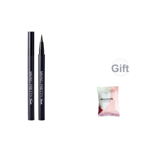 MKING PRETTY Прохладный Eyeliner Pen для Женщин Легко Смесь Ультра Тонкий Смужка ПРОФЕСИОНАЛЬНЫЙ Водонепроницаемый и Устойчивый к Поту