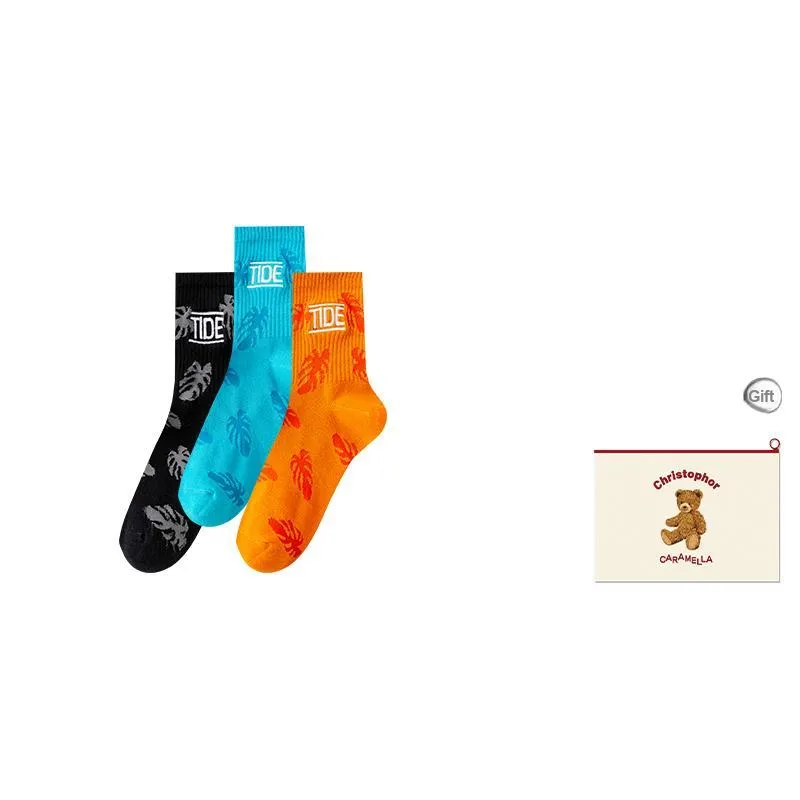 Caramella Mid-Calf Socks Men's Shopping Bag Combo Set-19