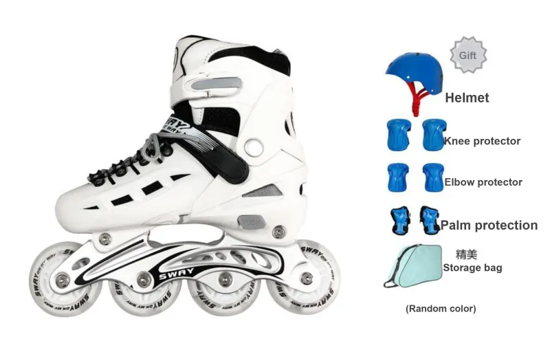 Sway China-Chic Roller Skates Fashion Casual Inline Skate Unisex Dynamic Yellow Snow Mountain White-14