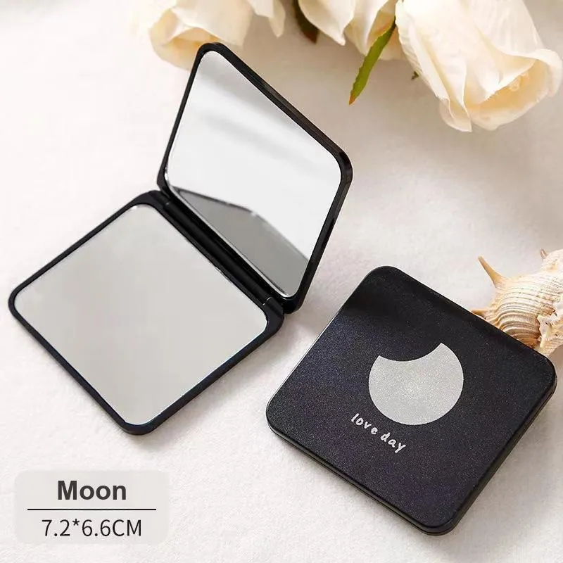 Gentle Welcome Foldable Mirror Mini HD Square Mirror On The Go Portable Double Sided-1