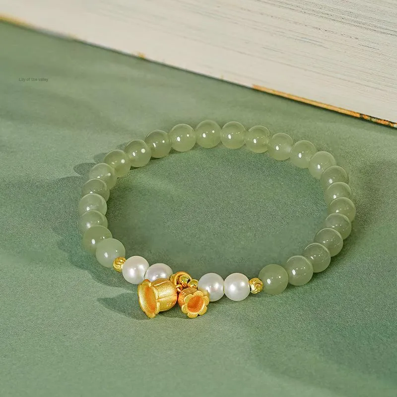 WEITIANXUAN Bracelets Pale Greenish White Jade Women's-1