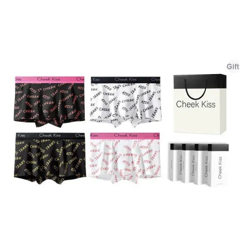 Cheekkiss Мужское нижнее белье комфортное и дышащее боксеры подарочная коробка 4 штуки